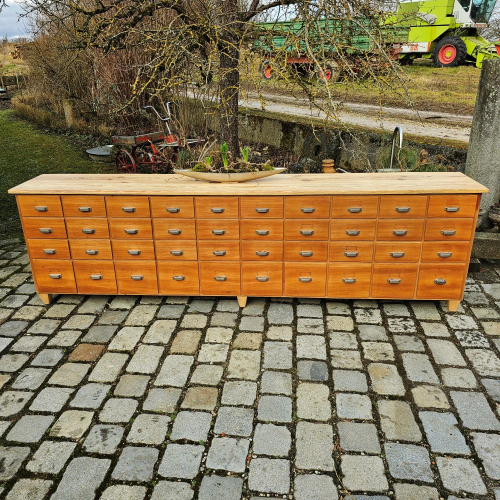 Reserviert- Alter antiker Apothekerschrank Apothekerkommode Schubladenschrank Drogerieschrank Sideboard Kirschholz - 213