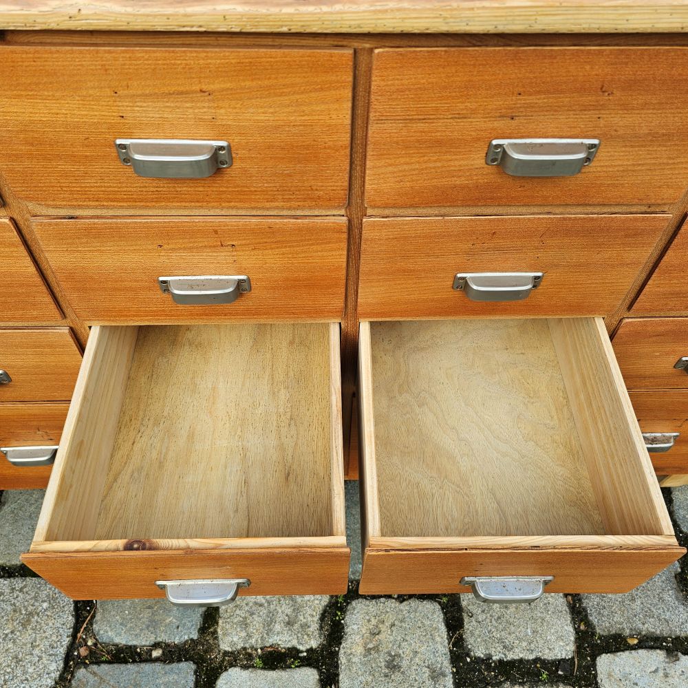 Reserviert- Alter antiker Apothekerschrank Apothekerkommode Schubladenschrank Drogerieschrank Sideboard Kirschholz - 213